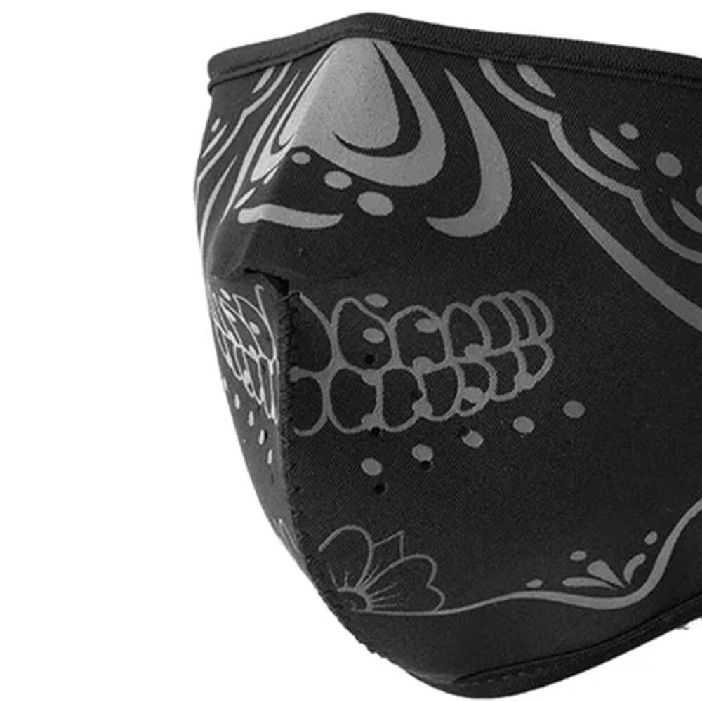 Neoprene Half Face Inverse Skull Riding Mask - Picture 2 of 4